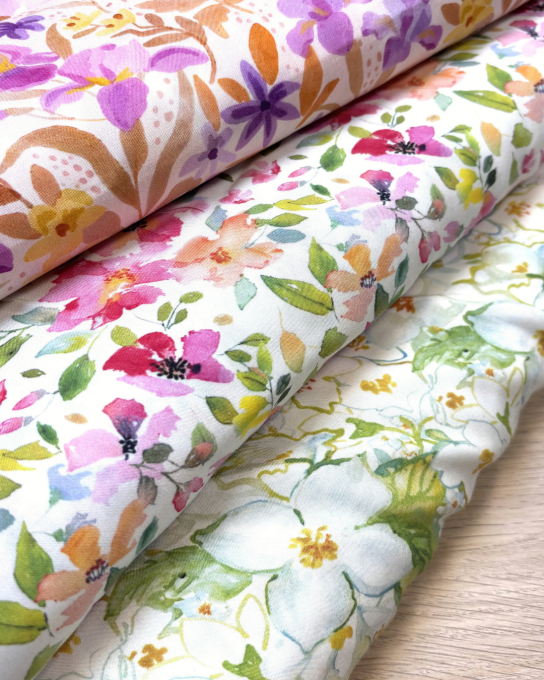 Popeline de Viscose Sunset - par 10 cm 