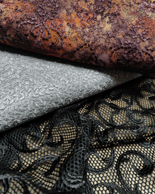 Dentelle brodée sur tulle "Précieuse"  - par 10 cm