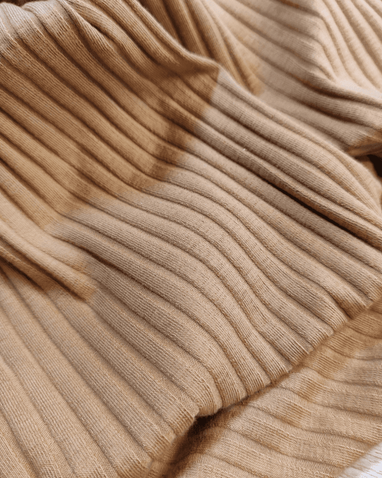 Jersey Côtelé Camel - Coupon 1.30m