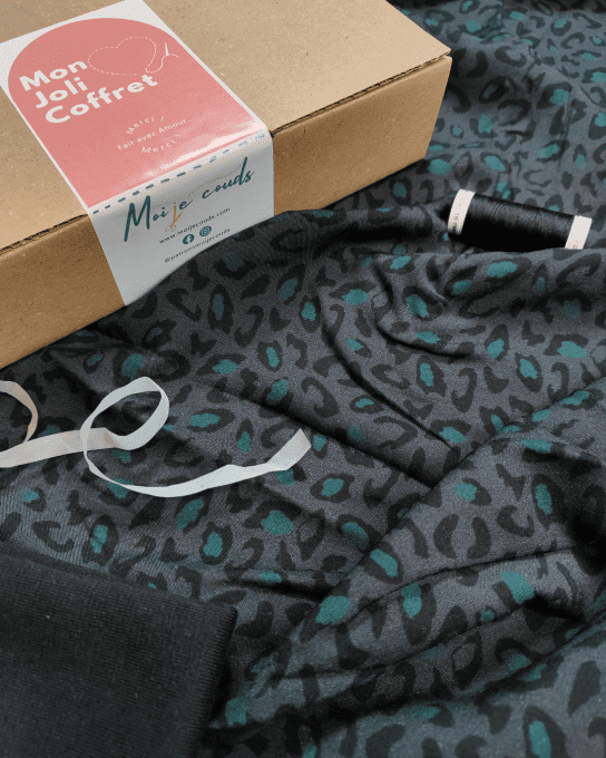 Mon Joli Coffret - La blouse Belam - Popeline de viscose Bagheera Anthracite- Eglantine et Zoé