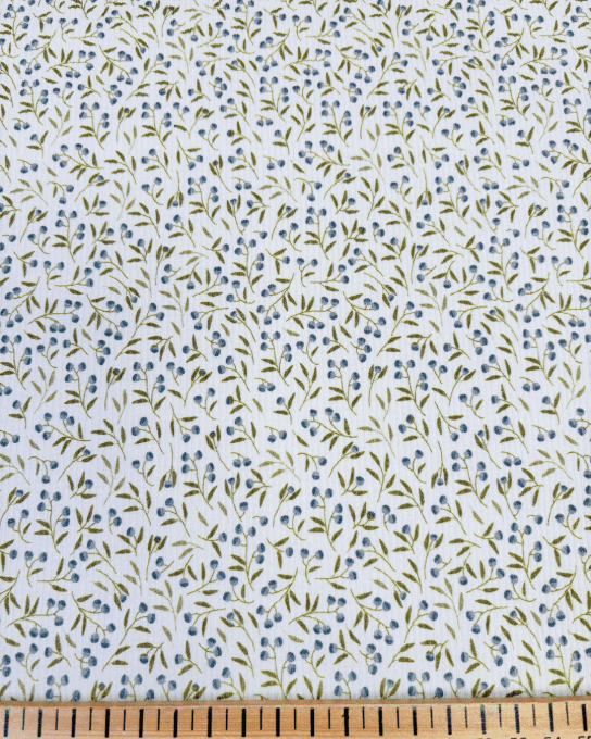 Jersey de Coton Fines Côtes Olivine- par 10 cm