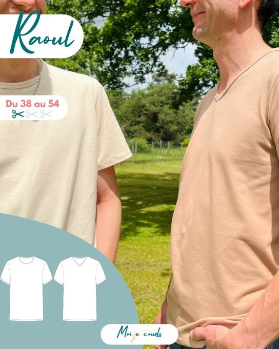 PDF-Patron T-shirt Raoul - VERSION NUMERIQUE  -