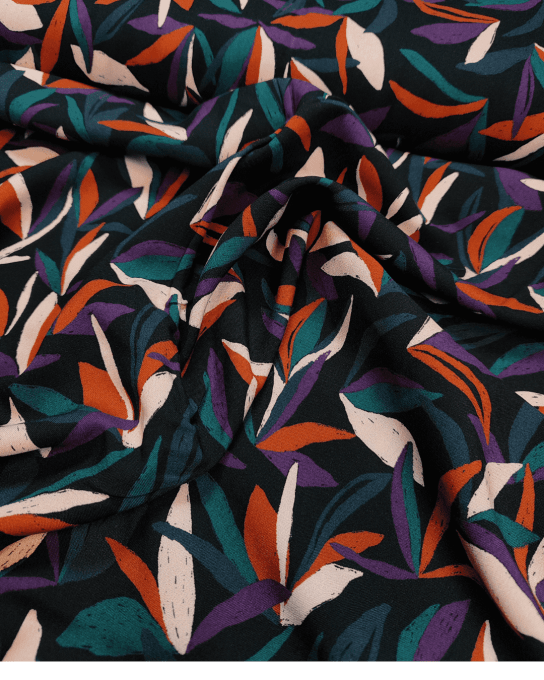 Popeline de viscose Mowgli Multicolore - Eglantine & Zoé - coupon 50 cm