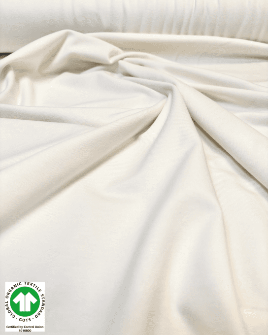 Jersey de Coton Bio Essentiel Ecru - par 10 cm