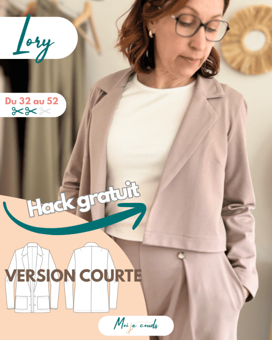 HACK GRATUIT : Coudre la veste Lory en version courte !