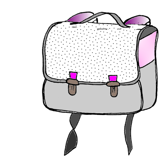Dessin sales cartable maternelle
