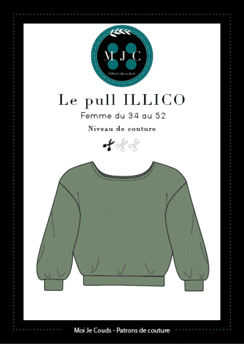 PDF- Patron Pull ILLICO  du 34 au 52 -VERSION NUMERIQUE - 