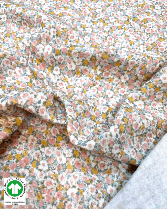 Double gaze de Coton Bio Rosalie - par 10 cm  