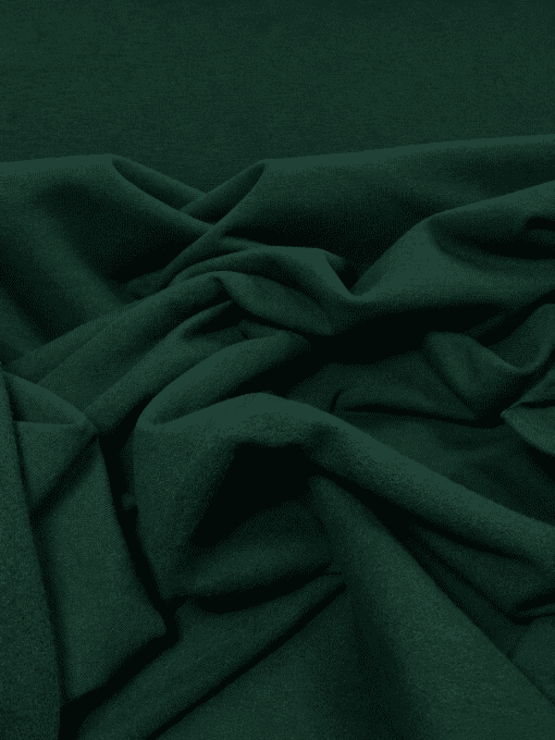French Terry Brossé Vert Bouteille- par 10 cm