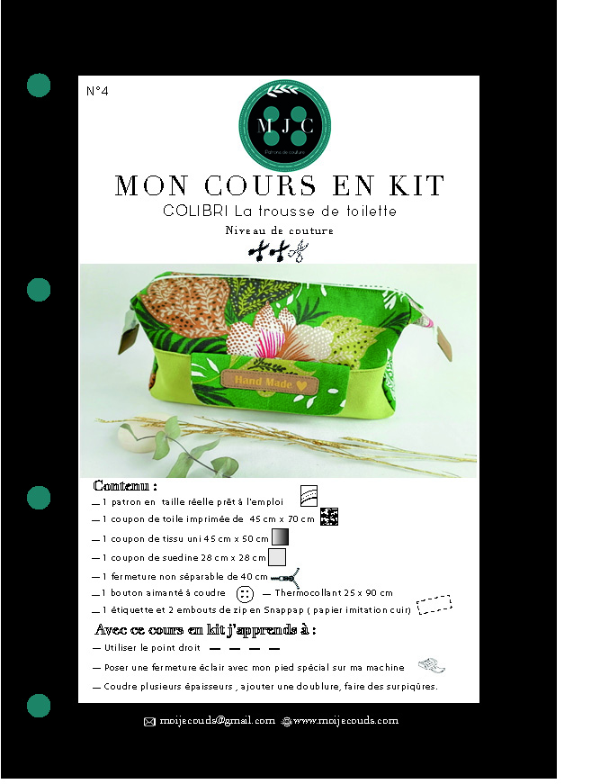 Kit couture - La trousse de toilette à coudre soi-même