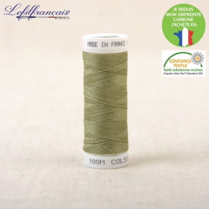 Mon Joli Coffret - Le Pantalon Springy - Twill de Viscose Velvis Kaki