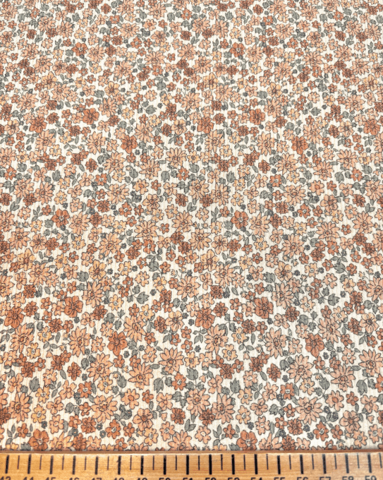 Jersey de Coton Fines Côtes Millefleurs - par 10 cm 