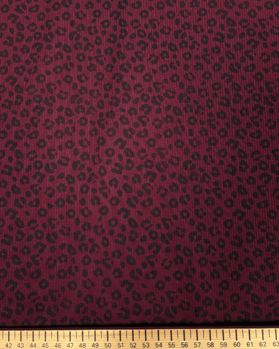 Jersey de Coton Fines Côtes Savannah Bordeaux - par 10 cm 