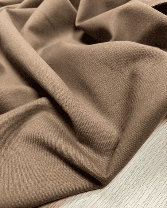 Jersey Milano Lourd Milo Marron Glacé - par 10 cm 