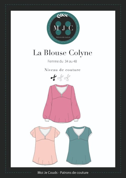 Patron La blouse COLYNE du 34 au 48 -VERSION POCHETTE-