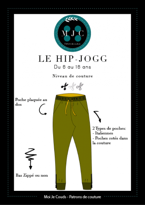 Patron Hip-Jogg 6 -16 ans -VERSION POCHETTE-