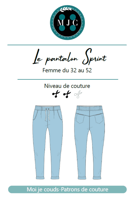 PDF-Patron Le pantalon SPRINT du 32 au 52 - VERSION NUMERIQUE  -