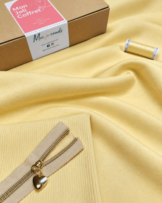 Mon Joli Coffret - Le Sweat Lovenn - Sweat Molleton Brossé Cosy Vanille - Version Col Zippé