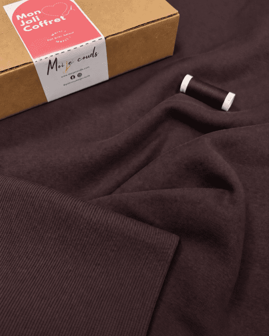 Mon Joli Coffret - Le Sweat Lovenn - Sweat Molleton Brossé Cosy Chataigne - Version Col Simple