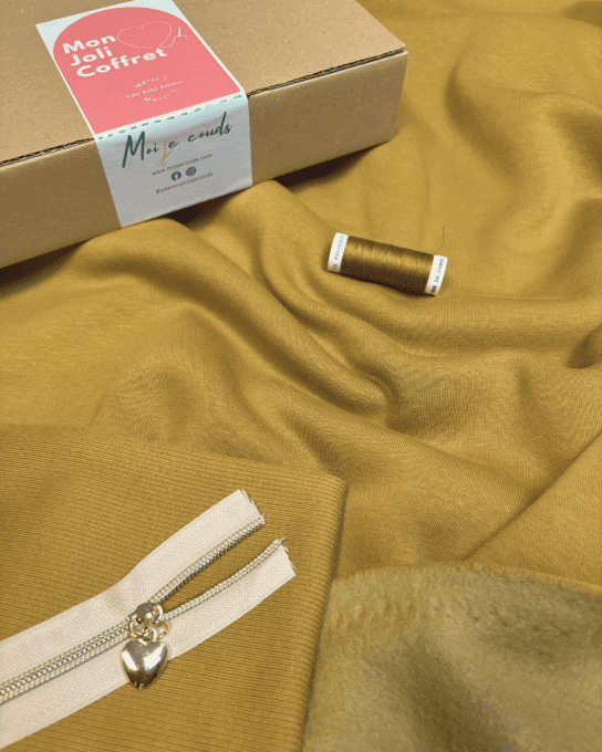 Mon Joli Coffret - Le Sweat Lovenn - Sweat Molleton Brossé Cosy Mordoré - Version Col Zippé