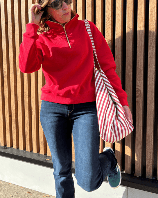Mon Joli Coffret - Le Sweat Lovenn - Sweat Molleton Brossé Cosy Chataigne - Version Col Zippé 