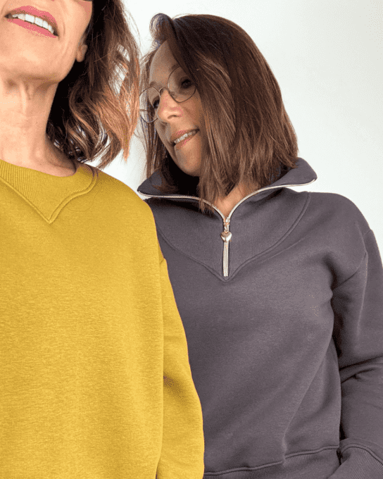 Mon Joli Coffret - Le Sweat Lovenn - Sweat Molleton Brossé Cosy Vanille - Version Col Zippé