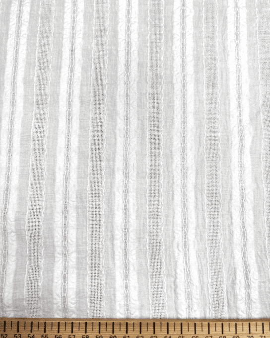 Tissu coton Bohème blanc optique - par 10 cm  