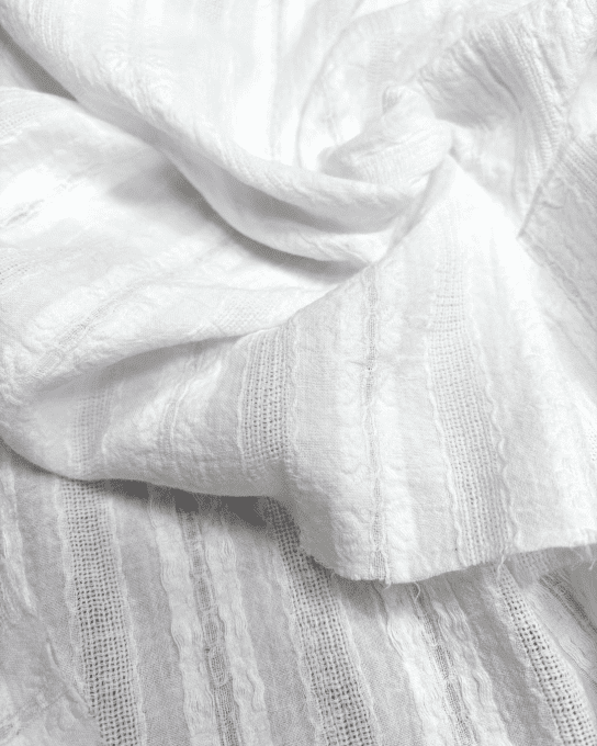 Tissu coton Bohème blanc optique - par 10 cm  