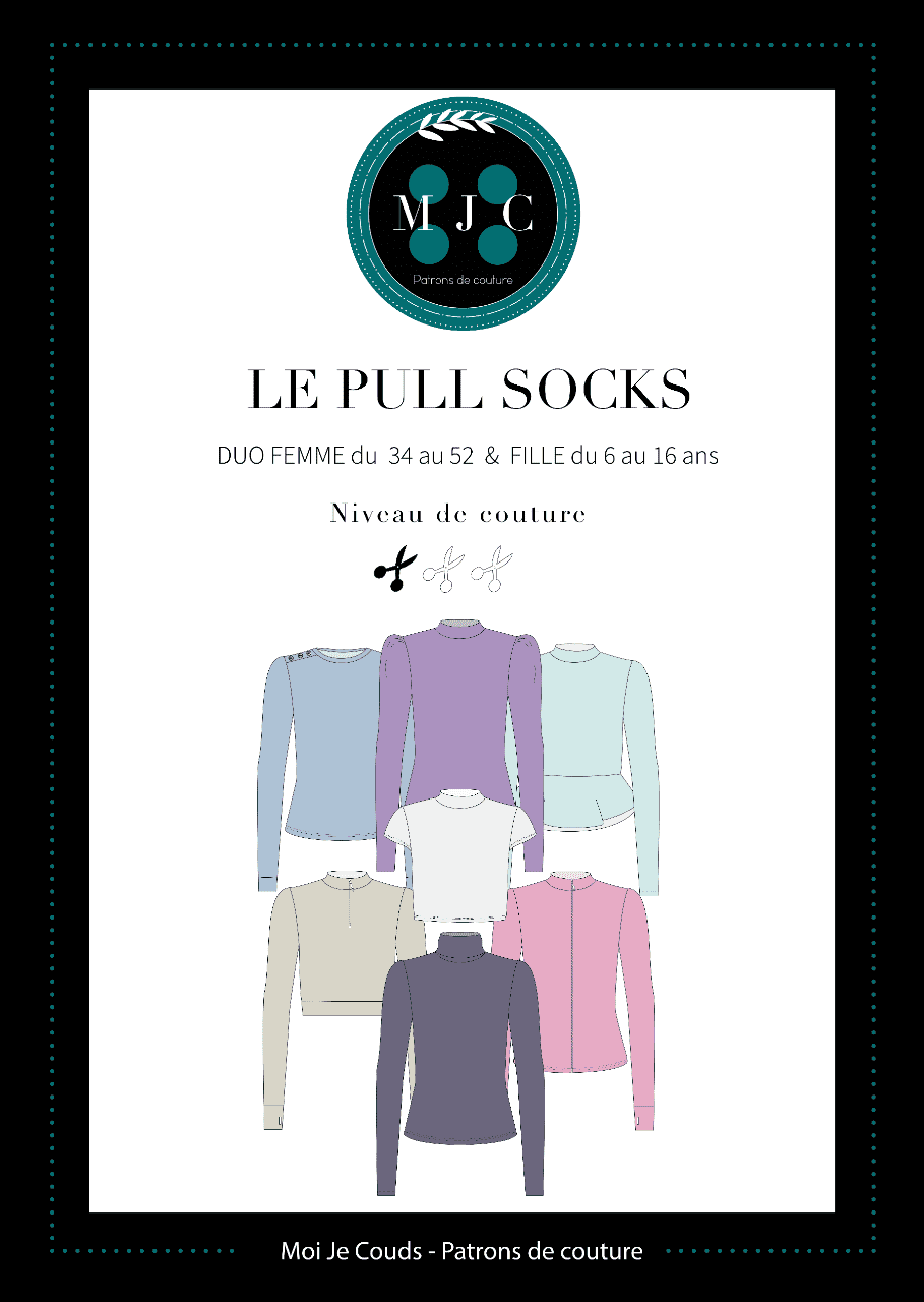 Patron le pull Socks Duo Femme 34-52 /Fille 6-16 ans - VERSION POCHETTE