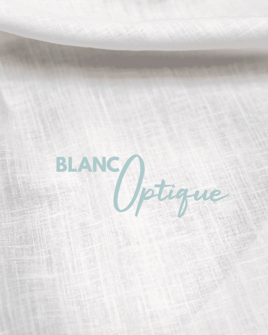 Tissu Lin Léger Minéral Blanc Optique - Coupon 60cm