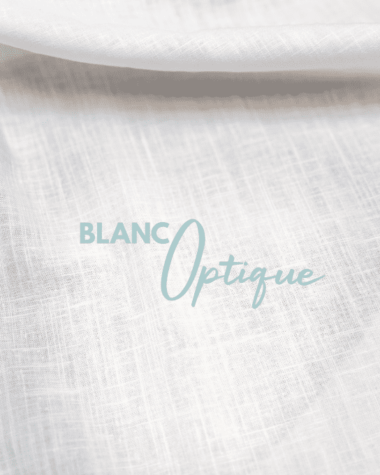 Tissu Lin Léger Minéral Blanc Optique - par 10 cm  
