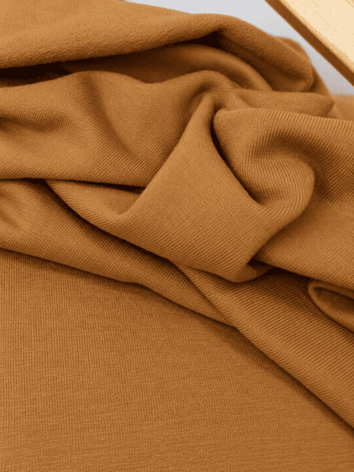 French Terry Brossé Caramel - par 10 cm