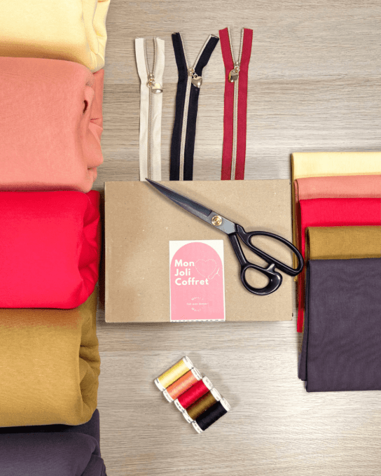 Mon Joli Coffret - Le Sweat Lovenn - Sweat Molleton Brossé Cosy Rouge Grenat - Version Col simple