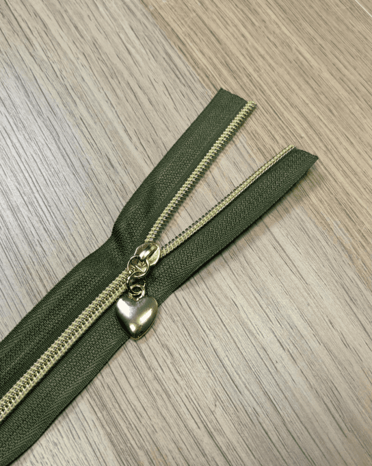 Fermeture kaki - Nylon Doré - par 40 cm