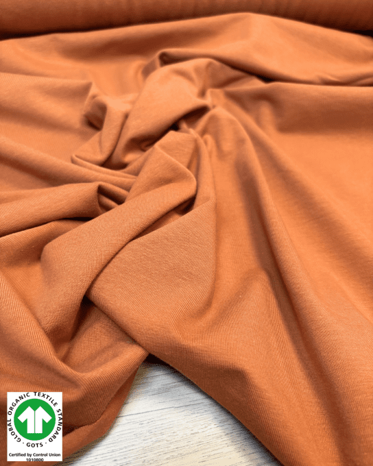 Jersey de Coton Bio Essentiel Ambre - par 10 cm